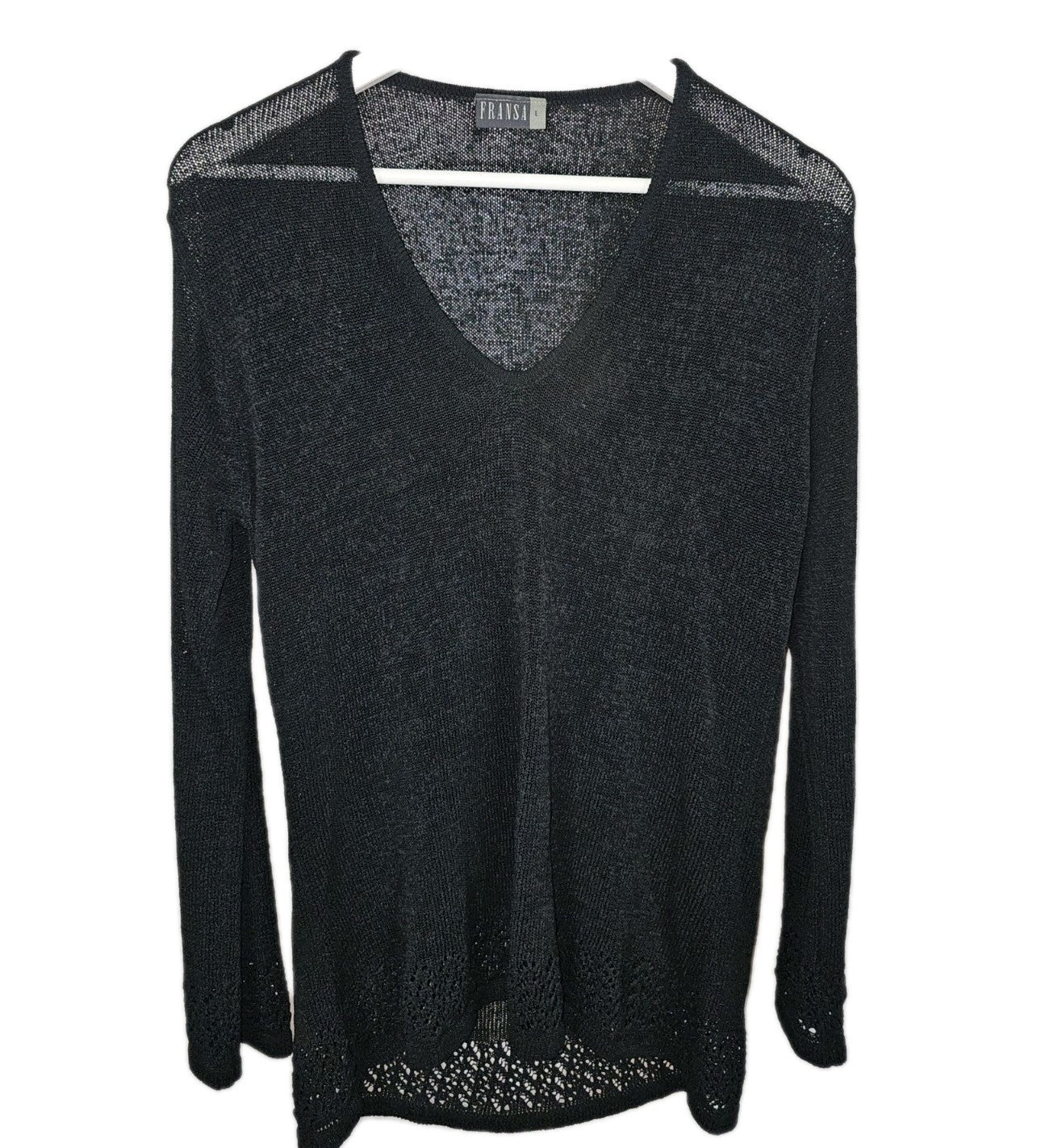 EK8111 Damen Pullover von Fransa, schwarz, Gr.L0