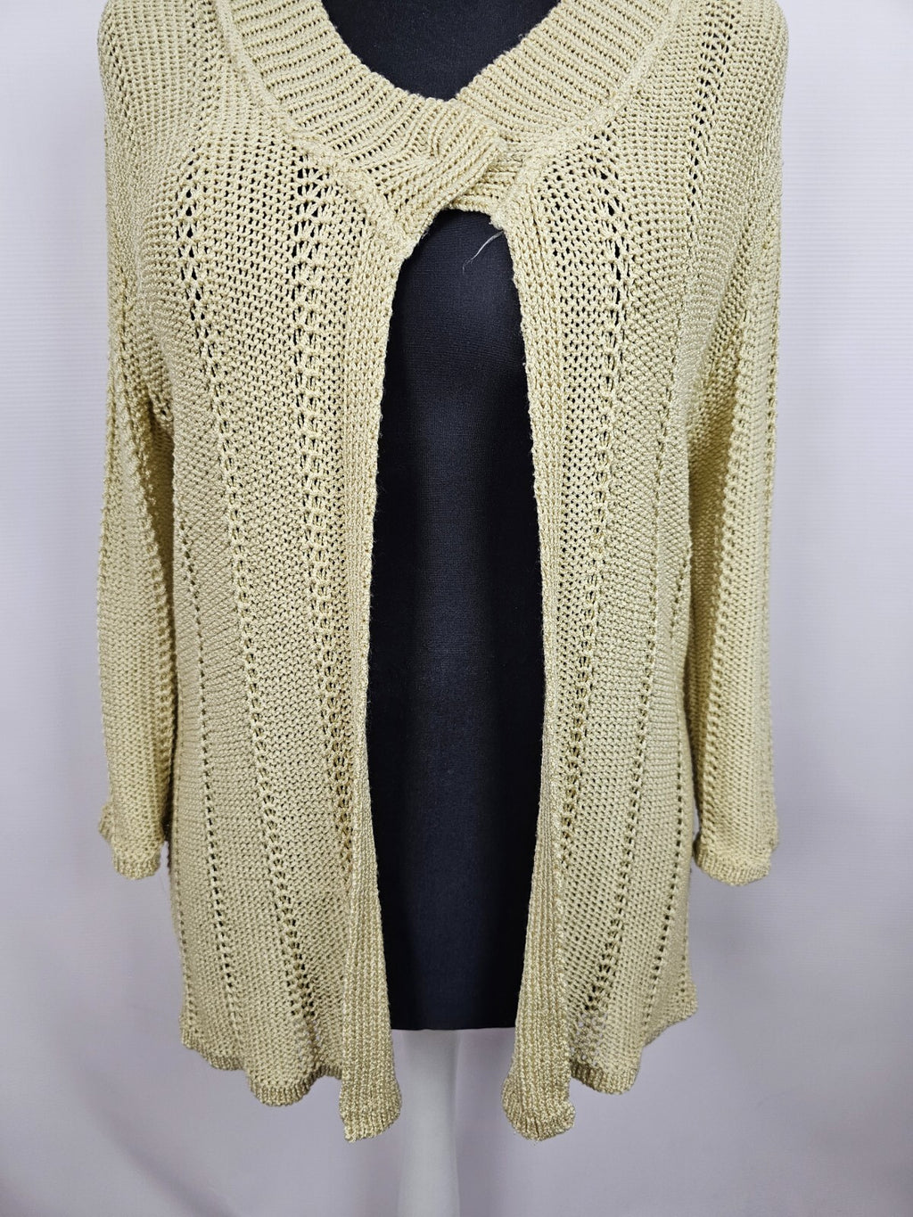 EK5479 Damen Strickjacke von Peter Luft, beigegold, Gr. L2