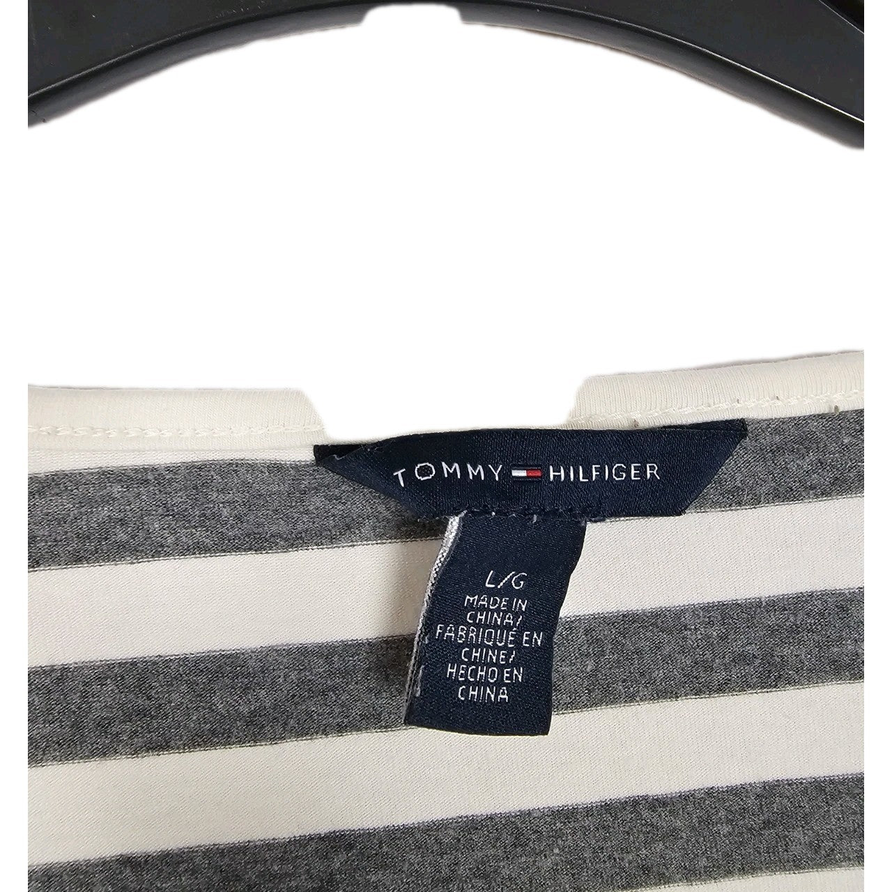 EK10613 Damen Pullover von Tommy Hilfiger, Weiß-Grau, Gr. L2