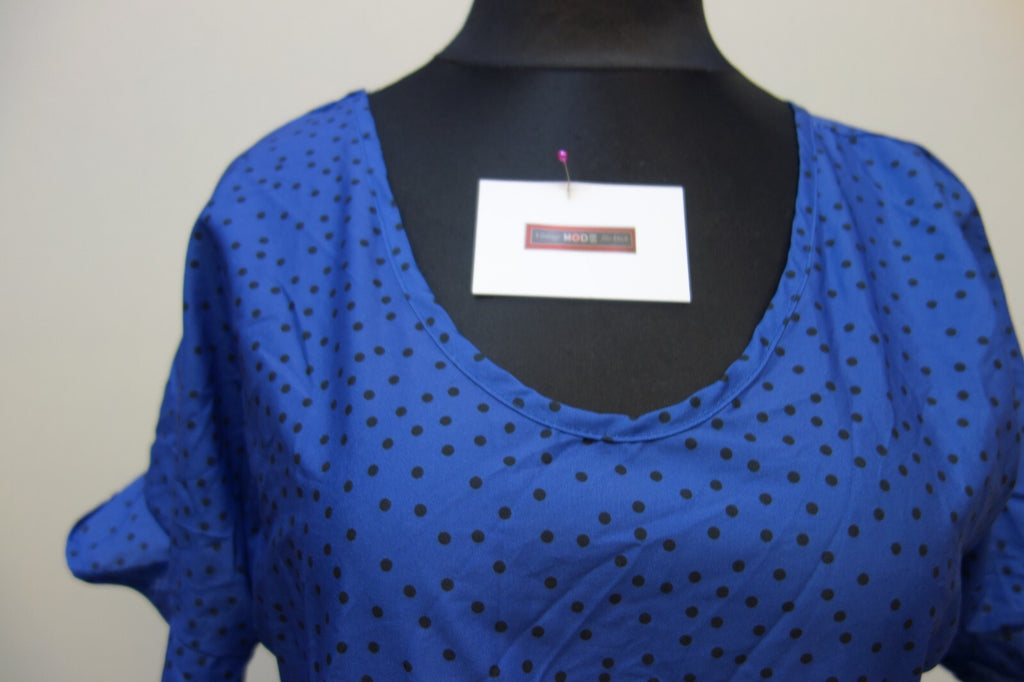 EK3485 Damen Kleid, blau mit schwarzen Punkten, Gr. XXL2