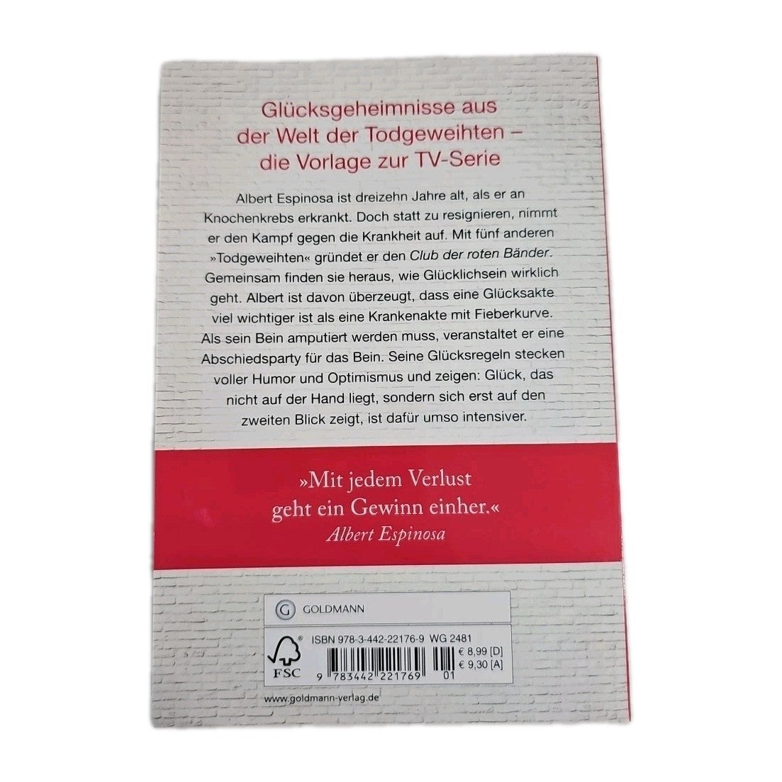 EB3800 Club der roten Bänder von Albert Espinosa (2015, Taschenbuch)1