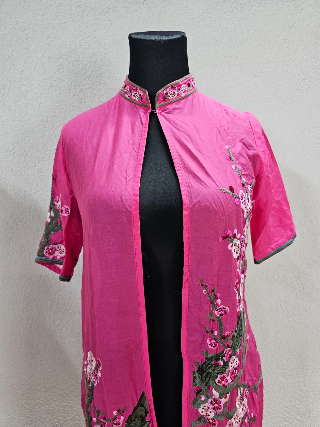 EK6326 Damen Kimono von Monica Quen, pink, Gr. L1