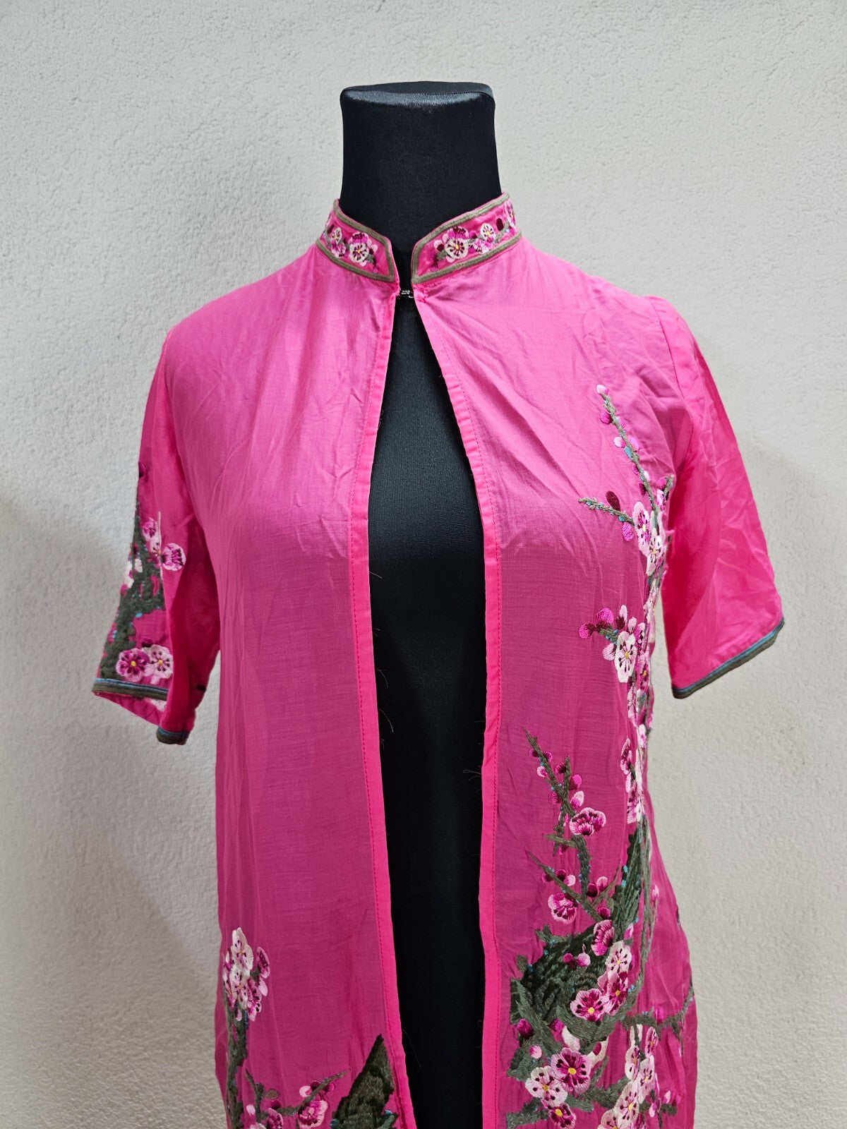 EK6326 Damen Kimono von Monica Quen, pink, Gr. L1