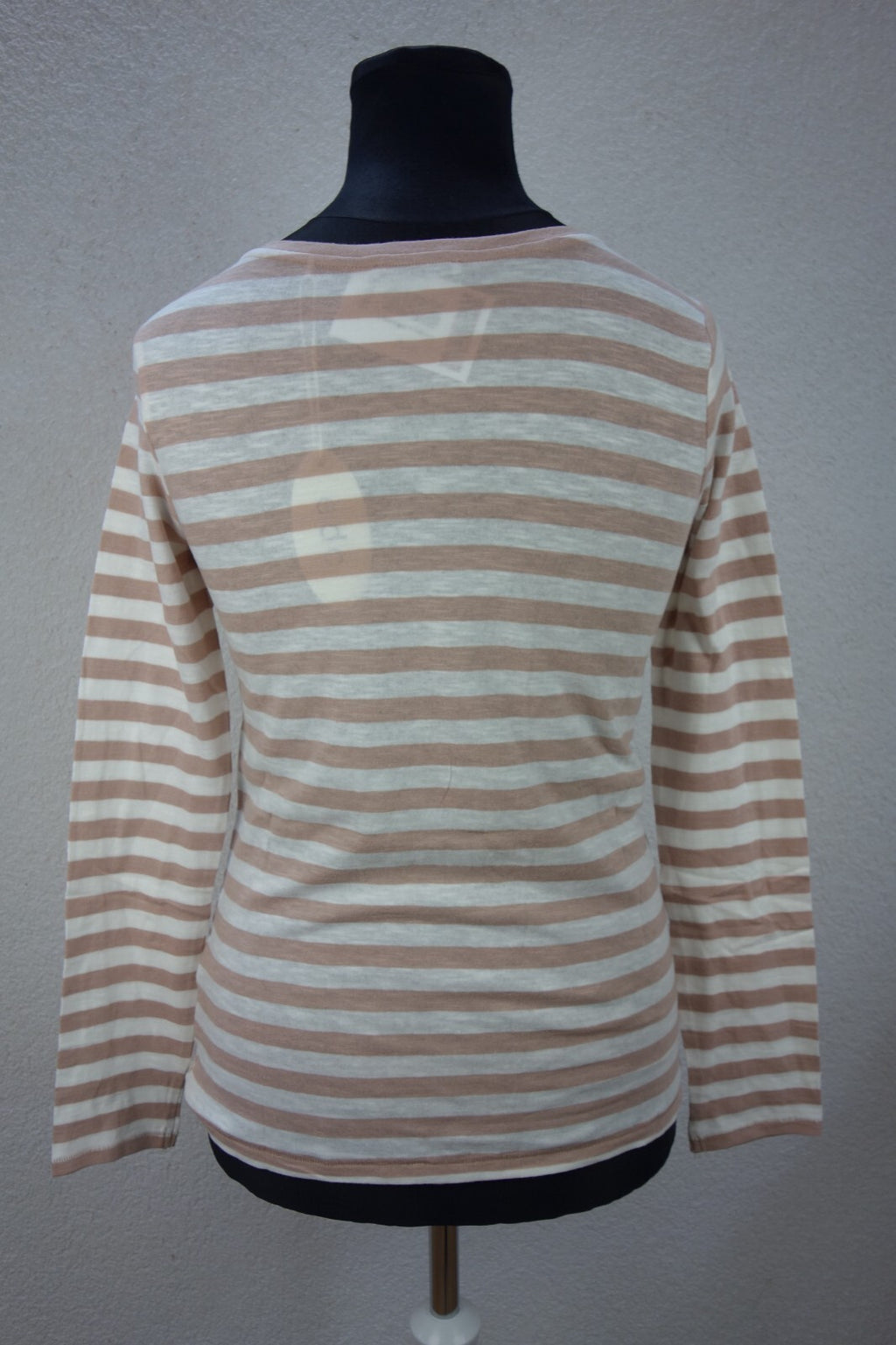 EK3264 Damen Langarmshirt von edc, rosa-weiß gestreift, Gr. L3