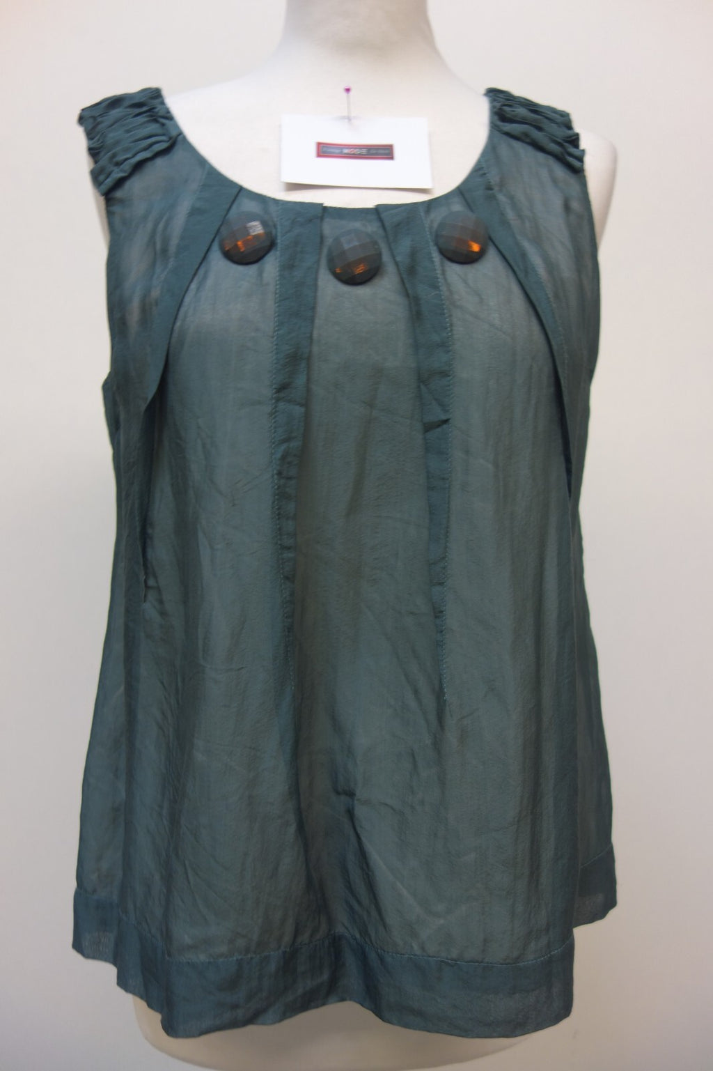 EK2959 Damen Trägershirt von By Growth, grün, Gr.M0