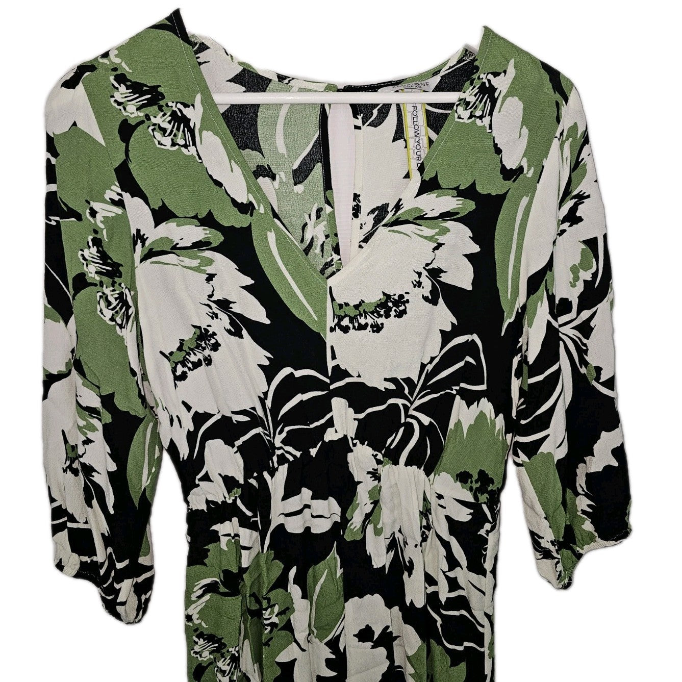 EK9916 Damen Kleid von Zabaione, grün-weiß-schwarz, Gr.XS1
