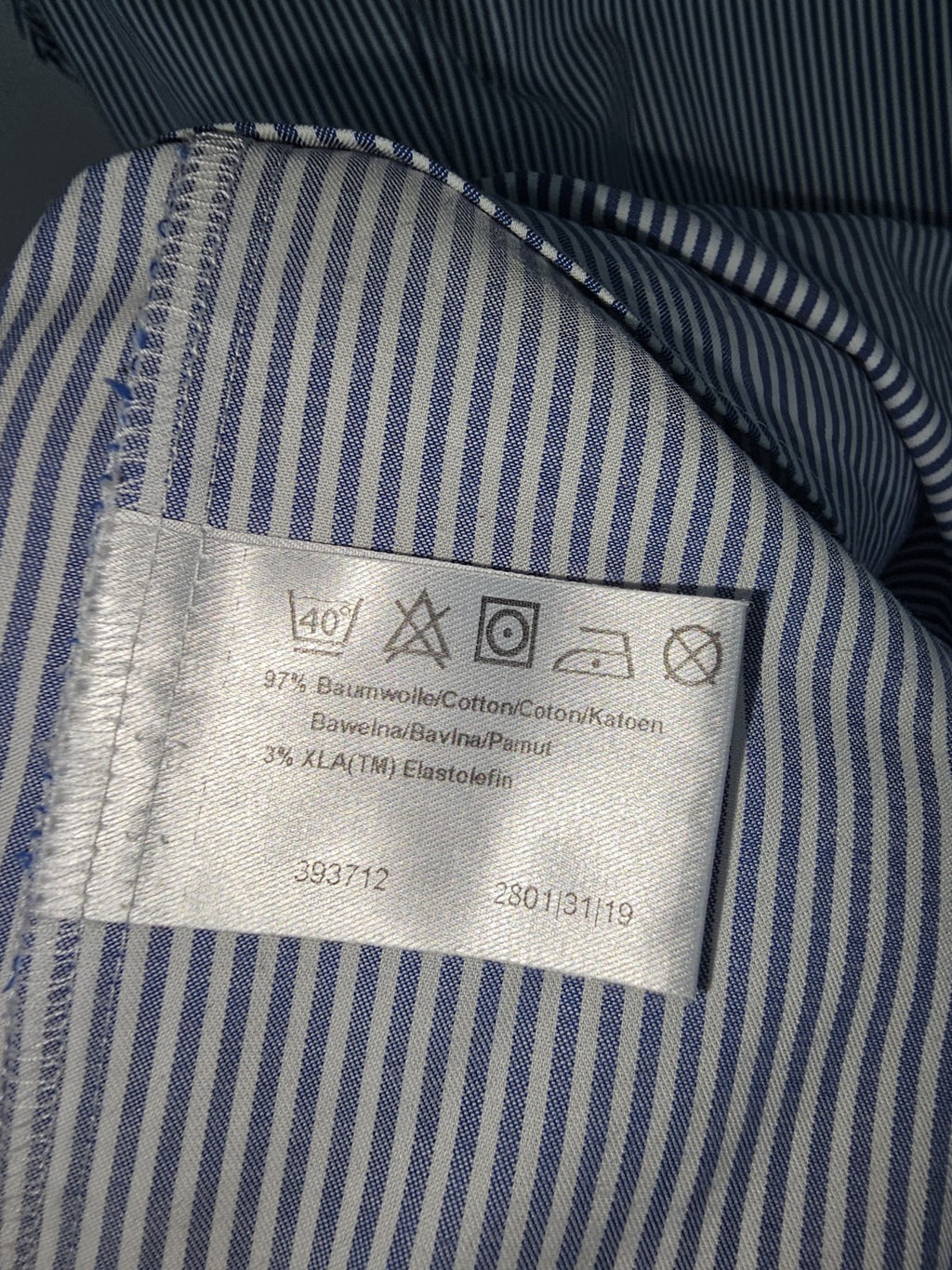 EK7857 Herren Hemd von Olymp,  Blau/Weiß, Gr. 405
