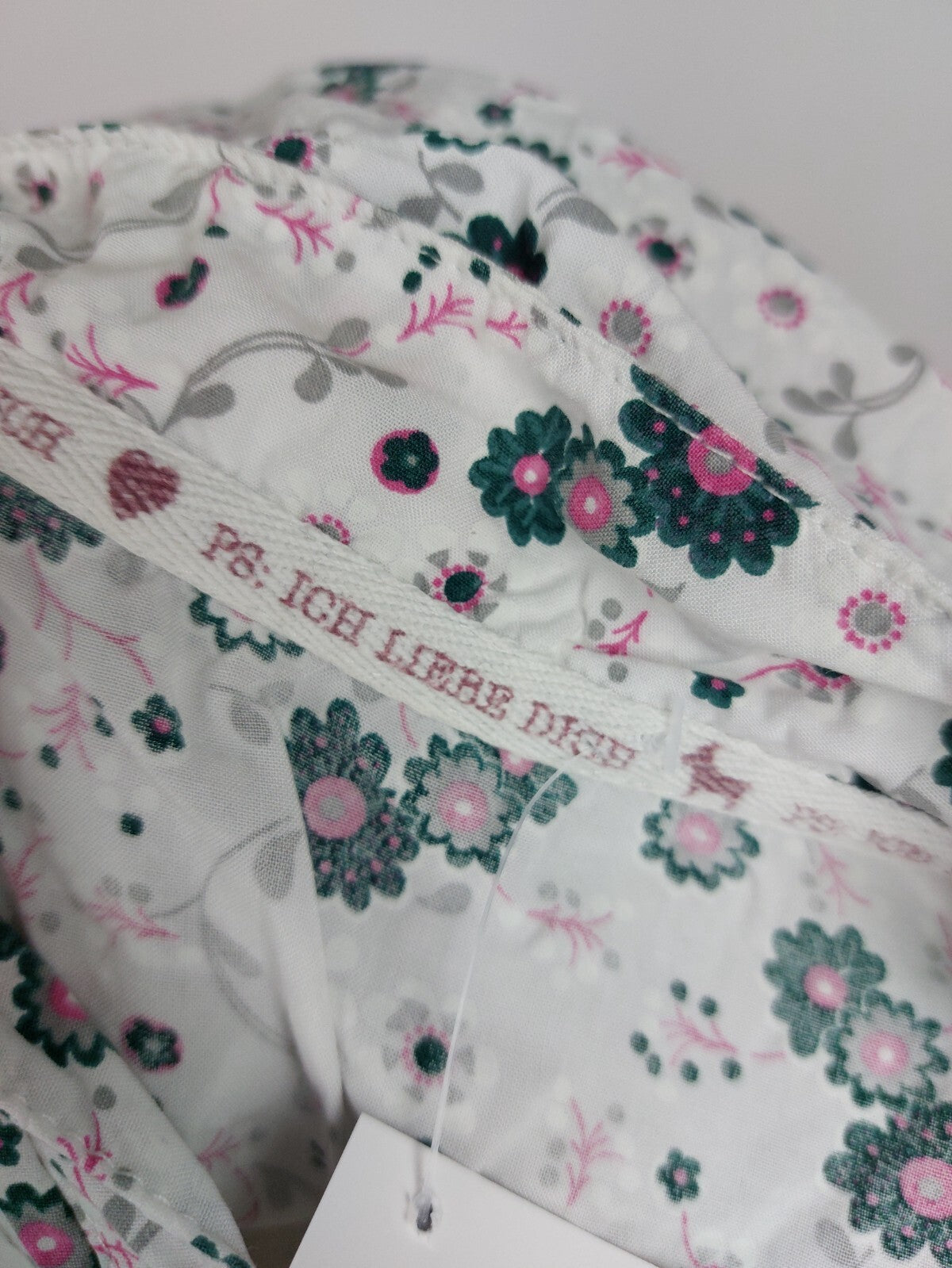 EK5016 Damen Bluse von PS Ich liebe dich, weiß geblümt, Gr. M7