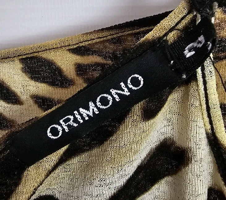EK10746 Damen Kleid Orimono Gr.M Leoparden Muster1