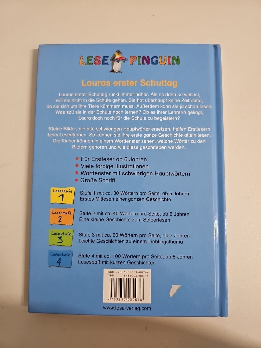 EB892 Lauras erster Schultag. Lesepinguin1