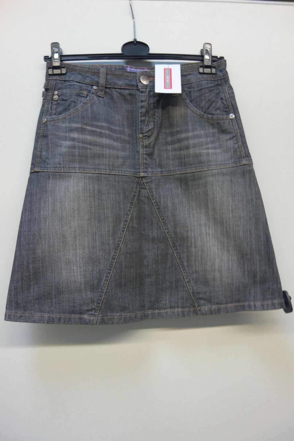 EK0193 Damen Rock, grau, denim, Gr. 380