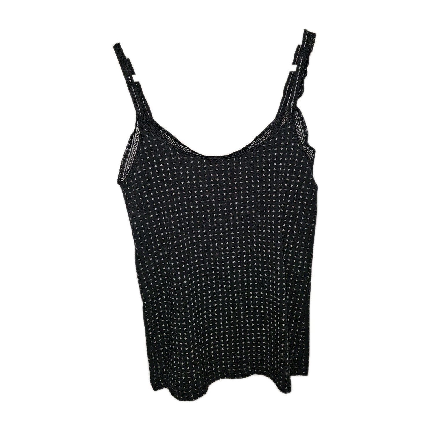 EK11076 Damen Spitzentop, Schwarz, Gr. S0