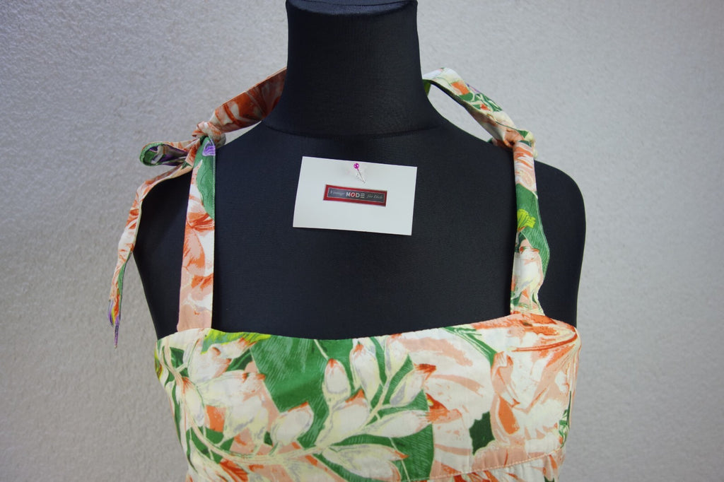 EK4156 Damen Kleid von H&M, mehrfarbig mit Blumen, Gr. L1