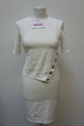 EK1143 Damen Kleid von Lee Monsan, weiß, Gr. 20