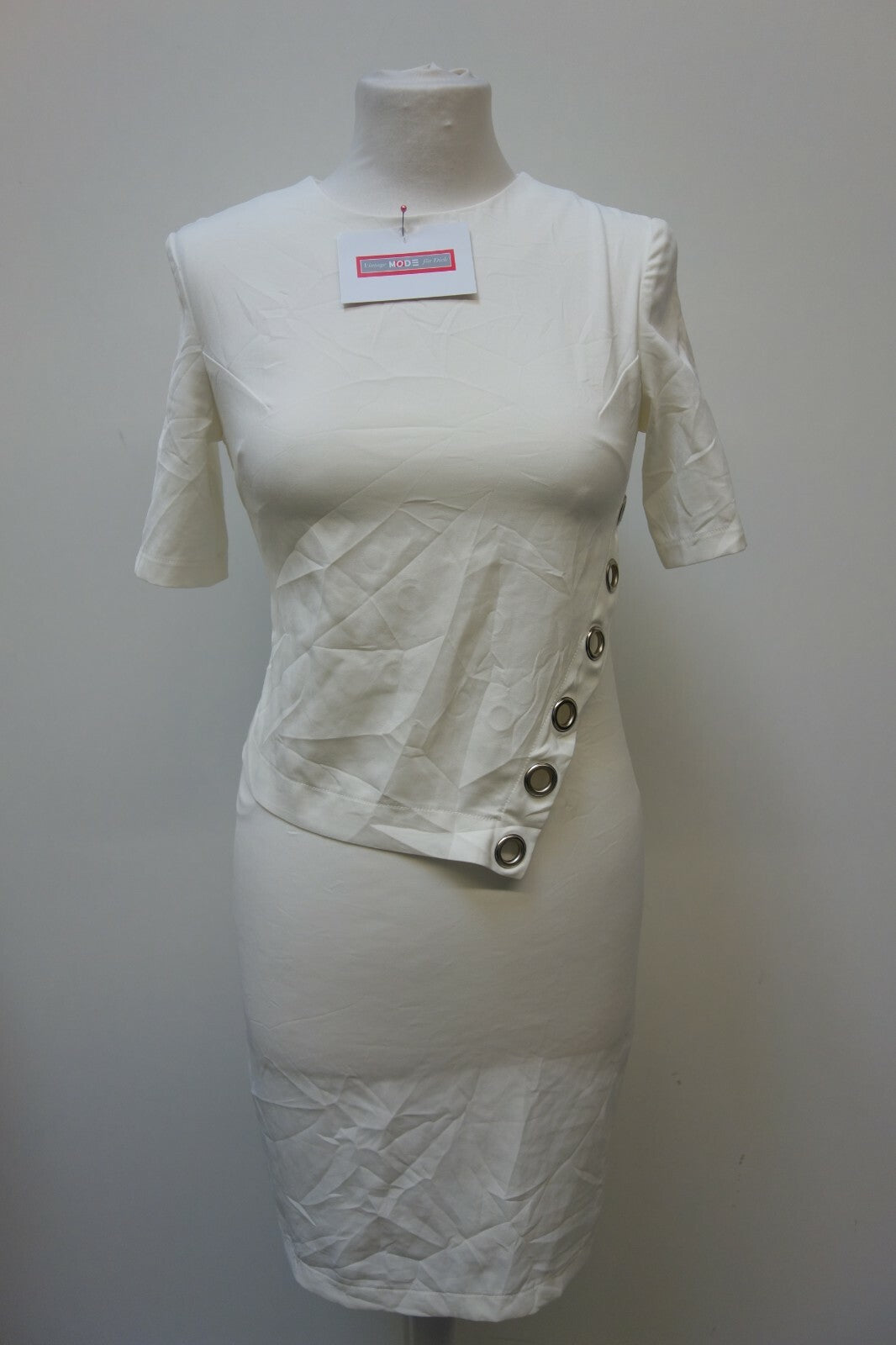 EK1143 Damen Kleid von Lee Monsan, weiß, Gr. 20