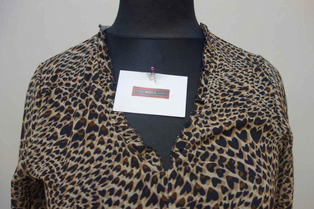 EK2391 Damen Kleid von Hailys Größe M braun, beige, schwarz gemustert2