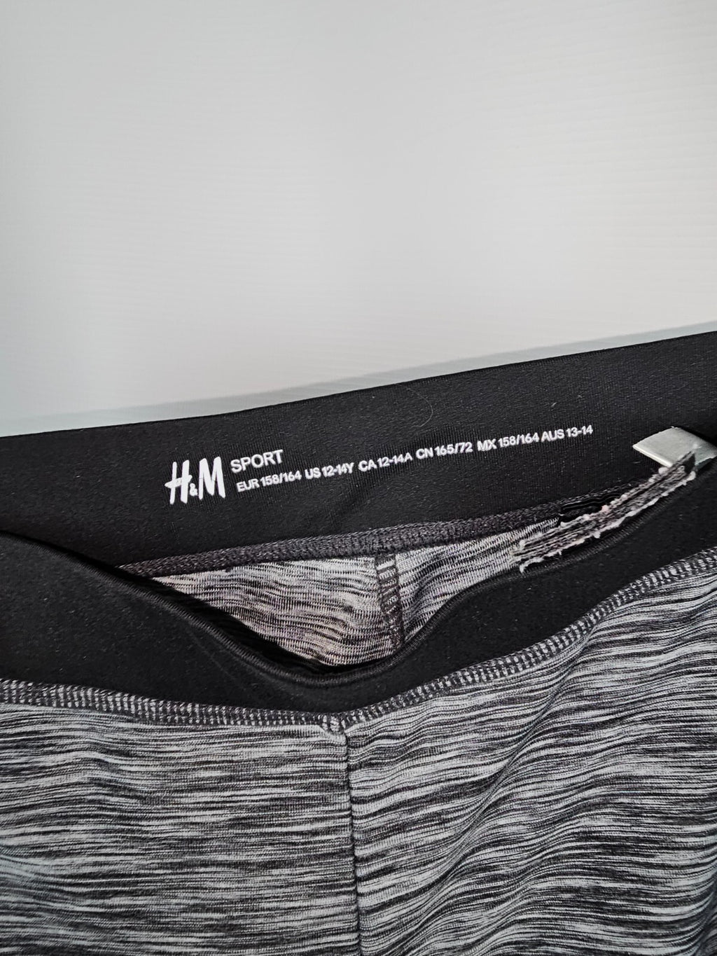 EK6389 Mädchen Leggins von H&M, Grau, Gr.:158/1643
