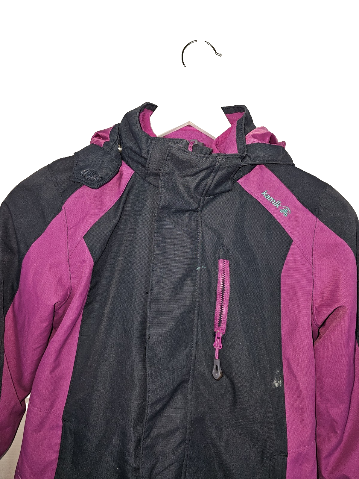 EK7672 Mädchen 2 Teilige Jacke von Kamik, Schwarz/Pink, Gr.1401