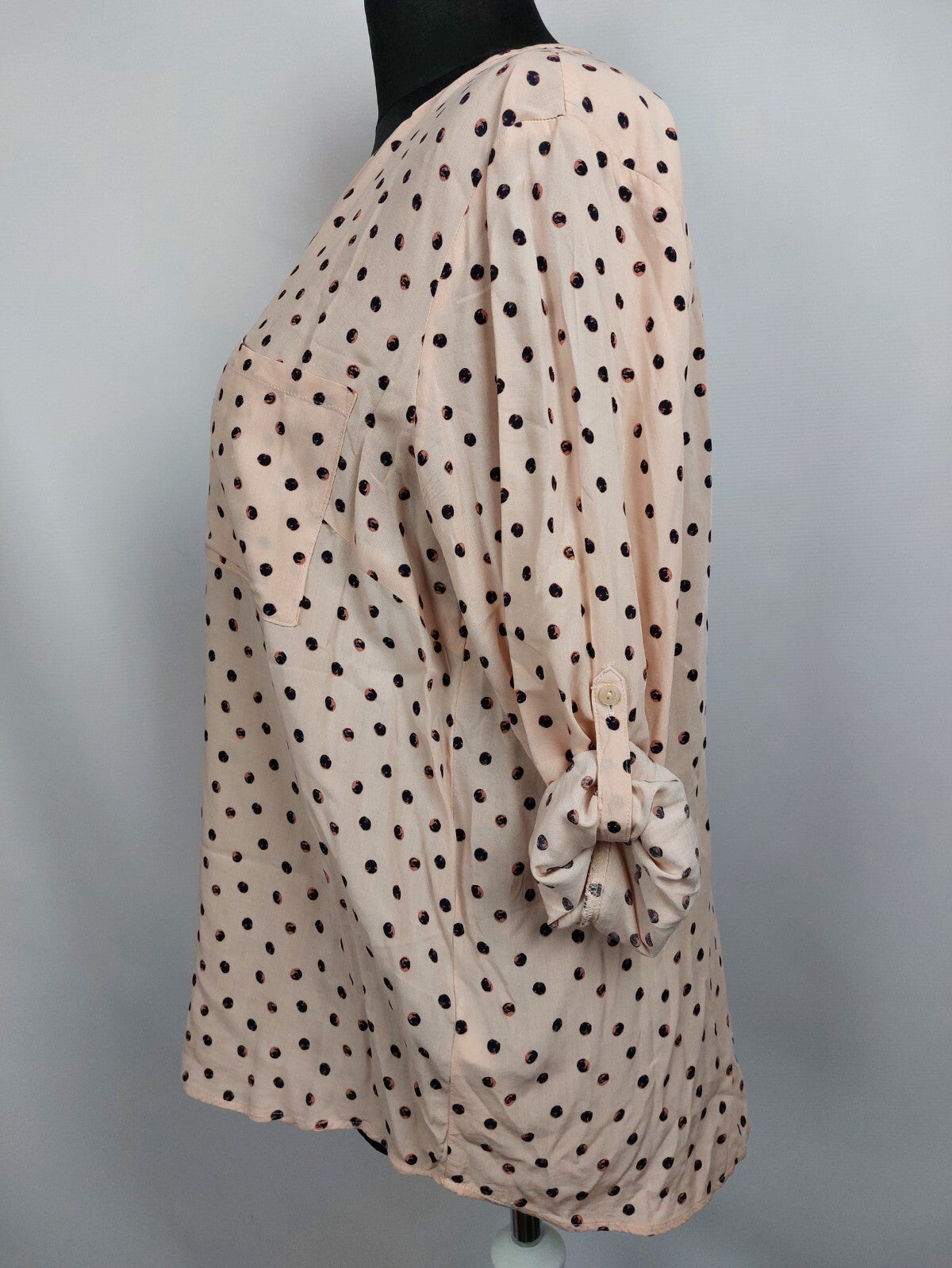EK4804 Damen Bluse von Tom Tailor, rosa, gepunktet, Gr. 445