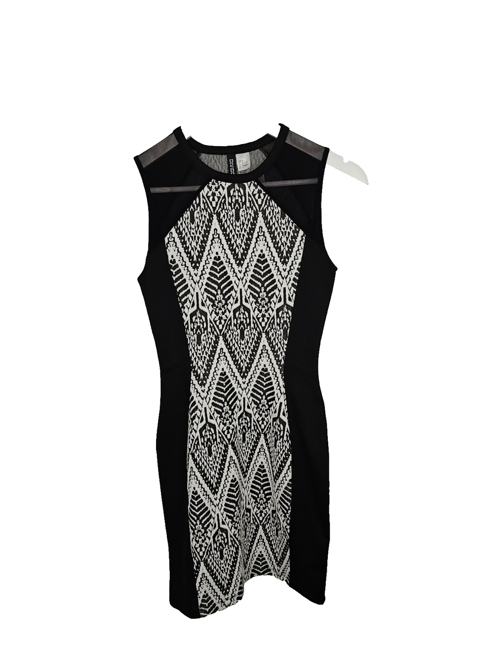 EK7082 Damen Kleid von H&M, Schwarz/weiß, Gr.340