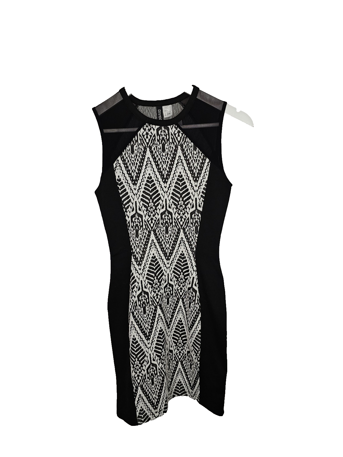 EK7082 Damen Kleid von H&M, Schwarz/weiß, Gr.340