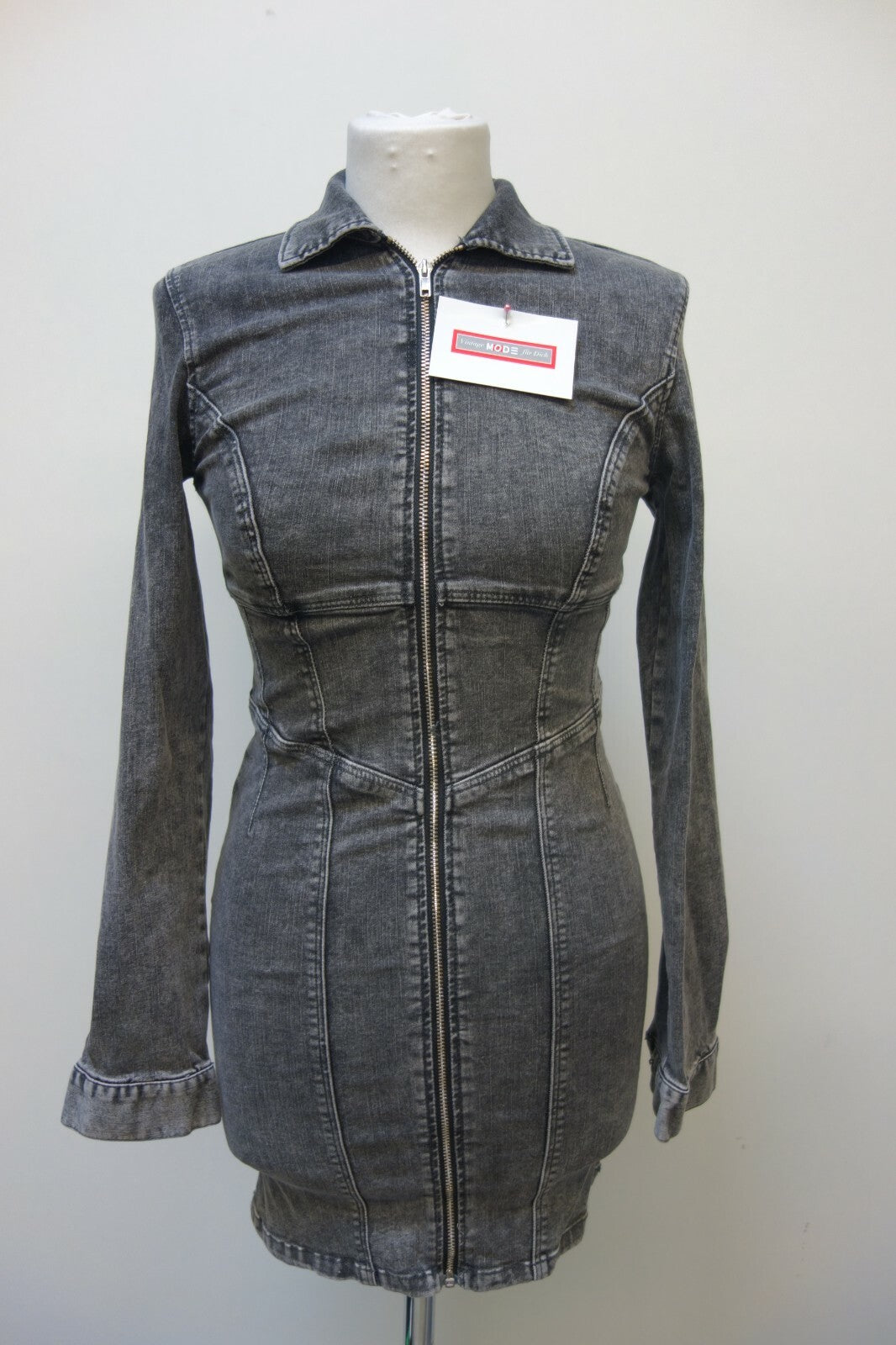 EK0702 Damen Kleid aus Jeansstoff von Tally Weijl, grau, 340