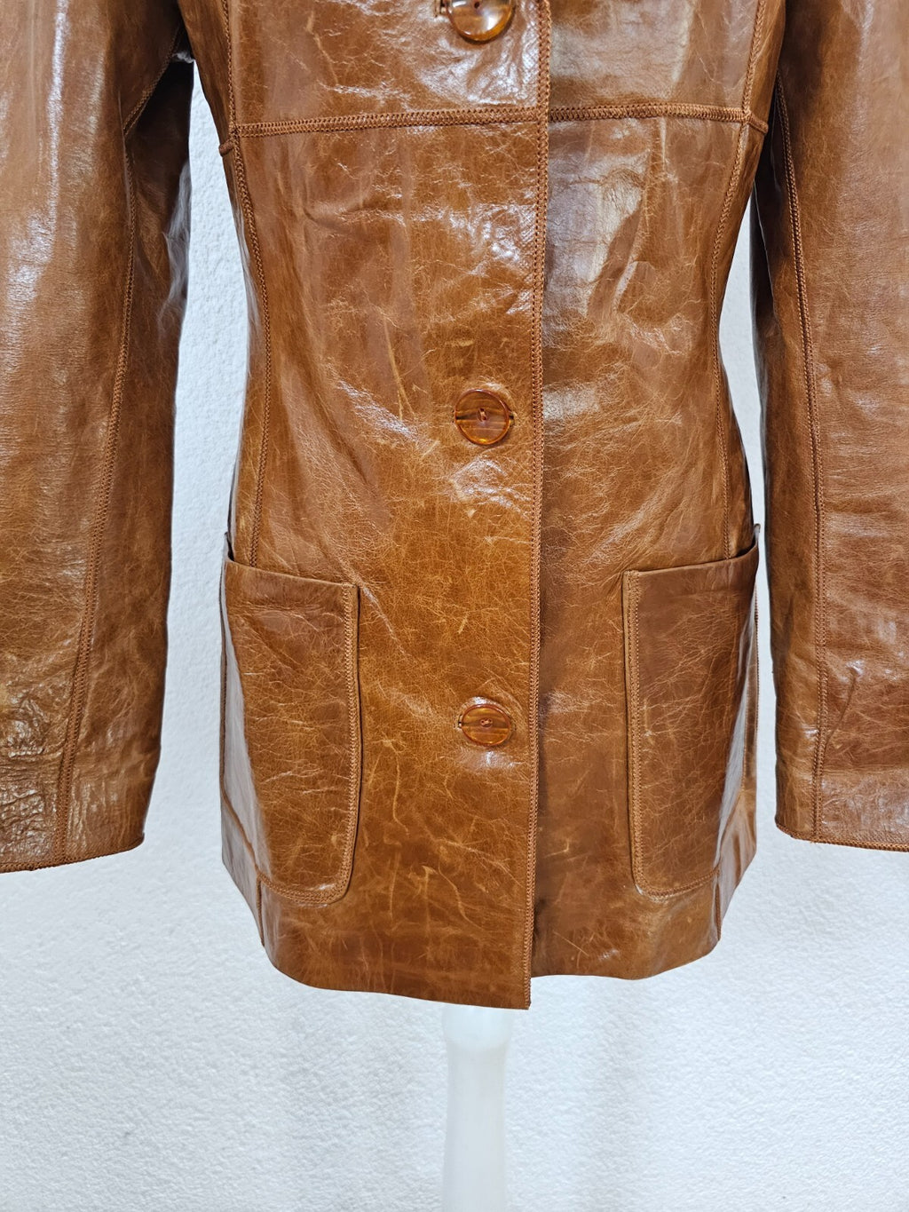 EK6339 Damen Lederjacke von Sevilla, braun, gr. XS2