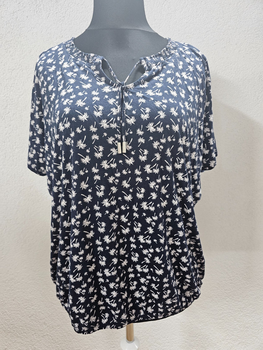 EK1903 Damen Shirt von Essentials by Tchibo, dunkelblau/weiß, Gr. 2XL0