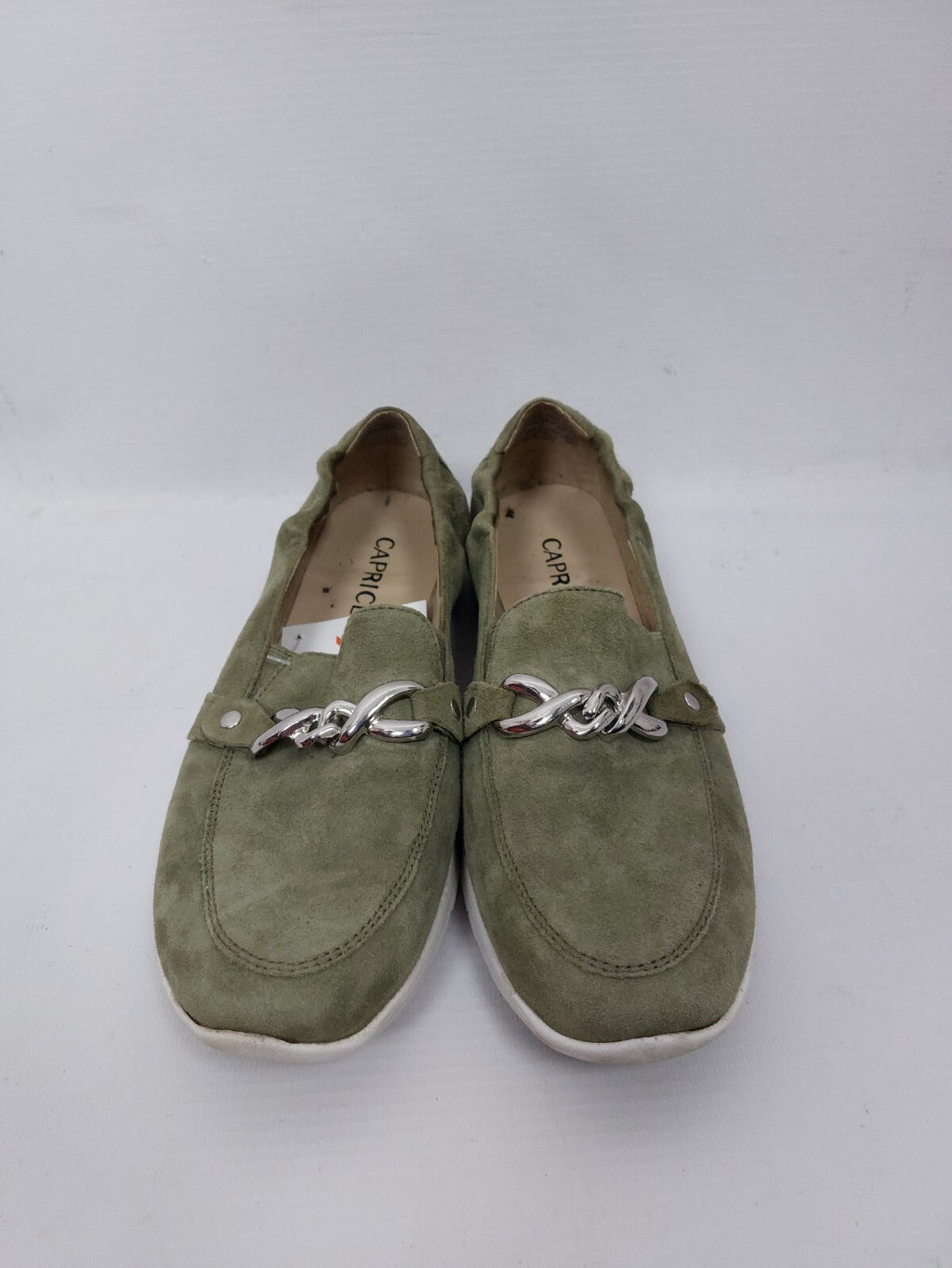 ES0696 Damen Halbschuhe von Caprice, blass olivgrün, Gr. 360