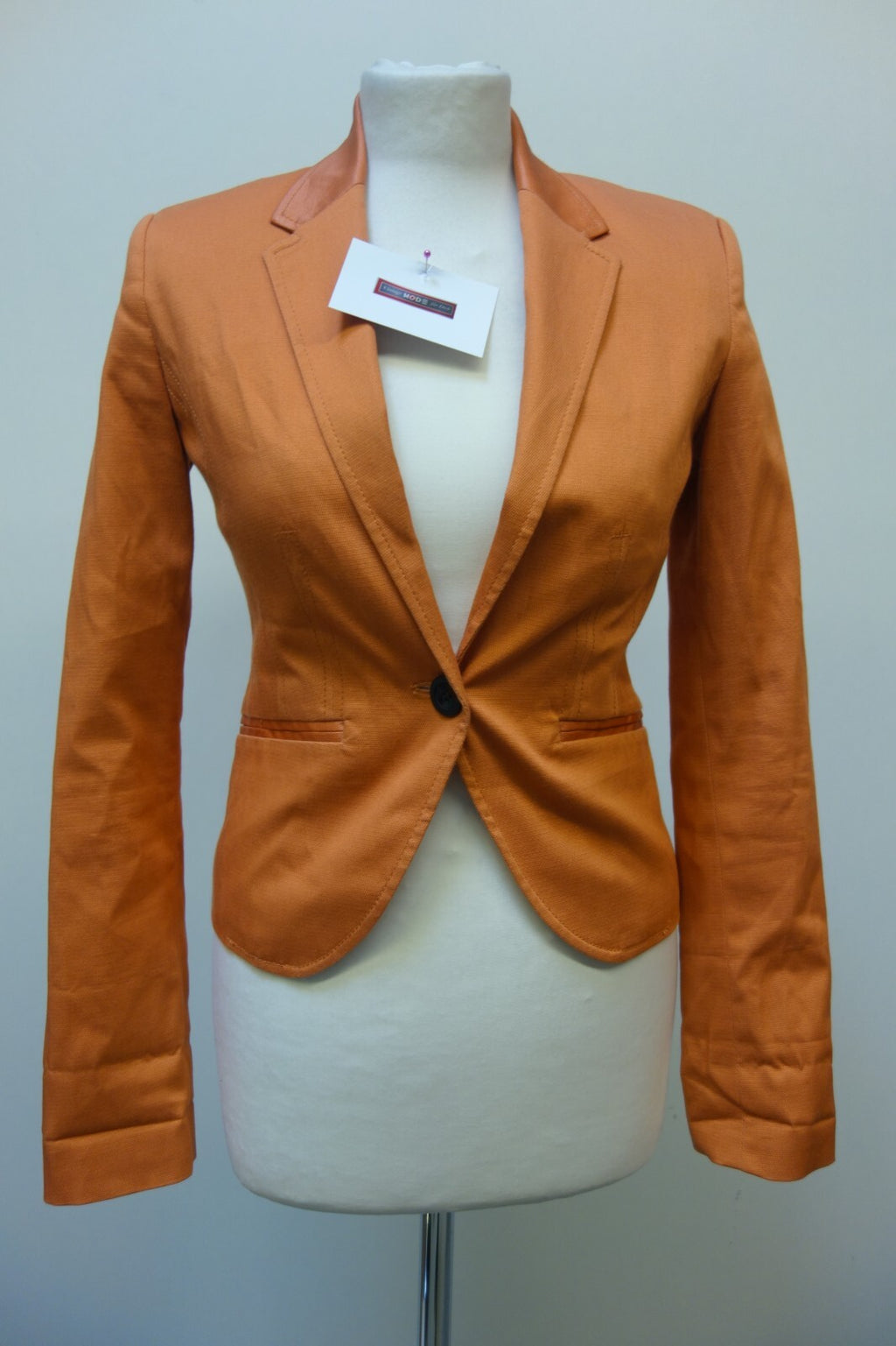 EK0478 Damen Blazer von Bershka, orange, Gr. S0