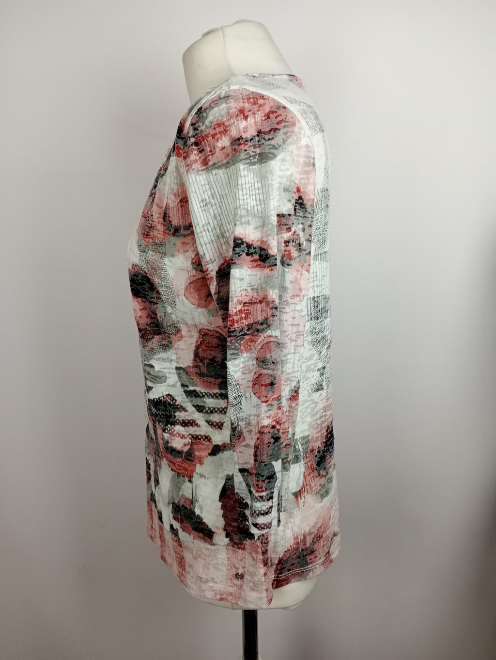 EK5128 Damen Shirt von Gerry Weber, weiß/grau/rosa, Gr. 402