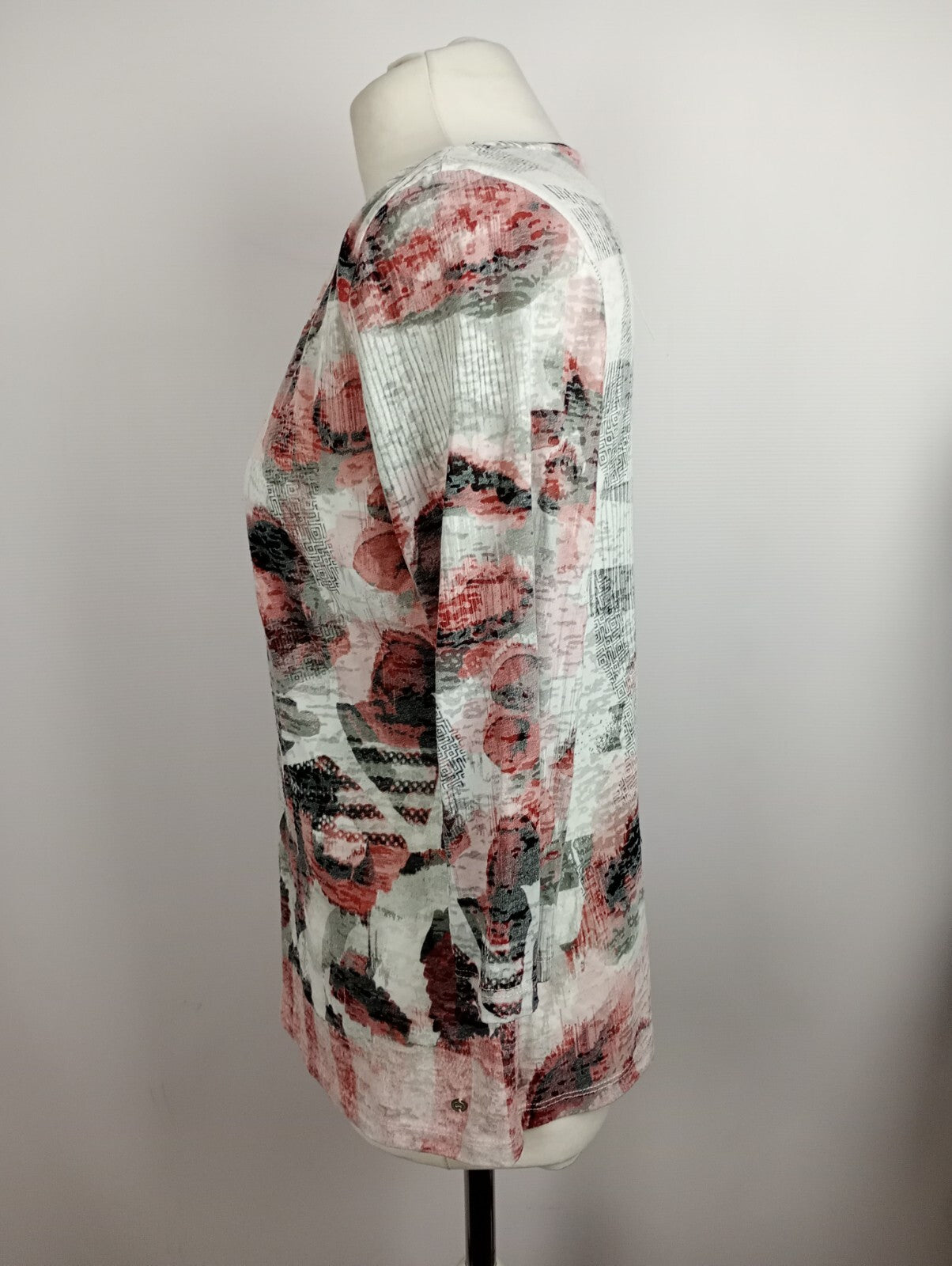 EK5128 Damen Shirt von Gerry Weber, weiß/grau/rosa, Gr. 402