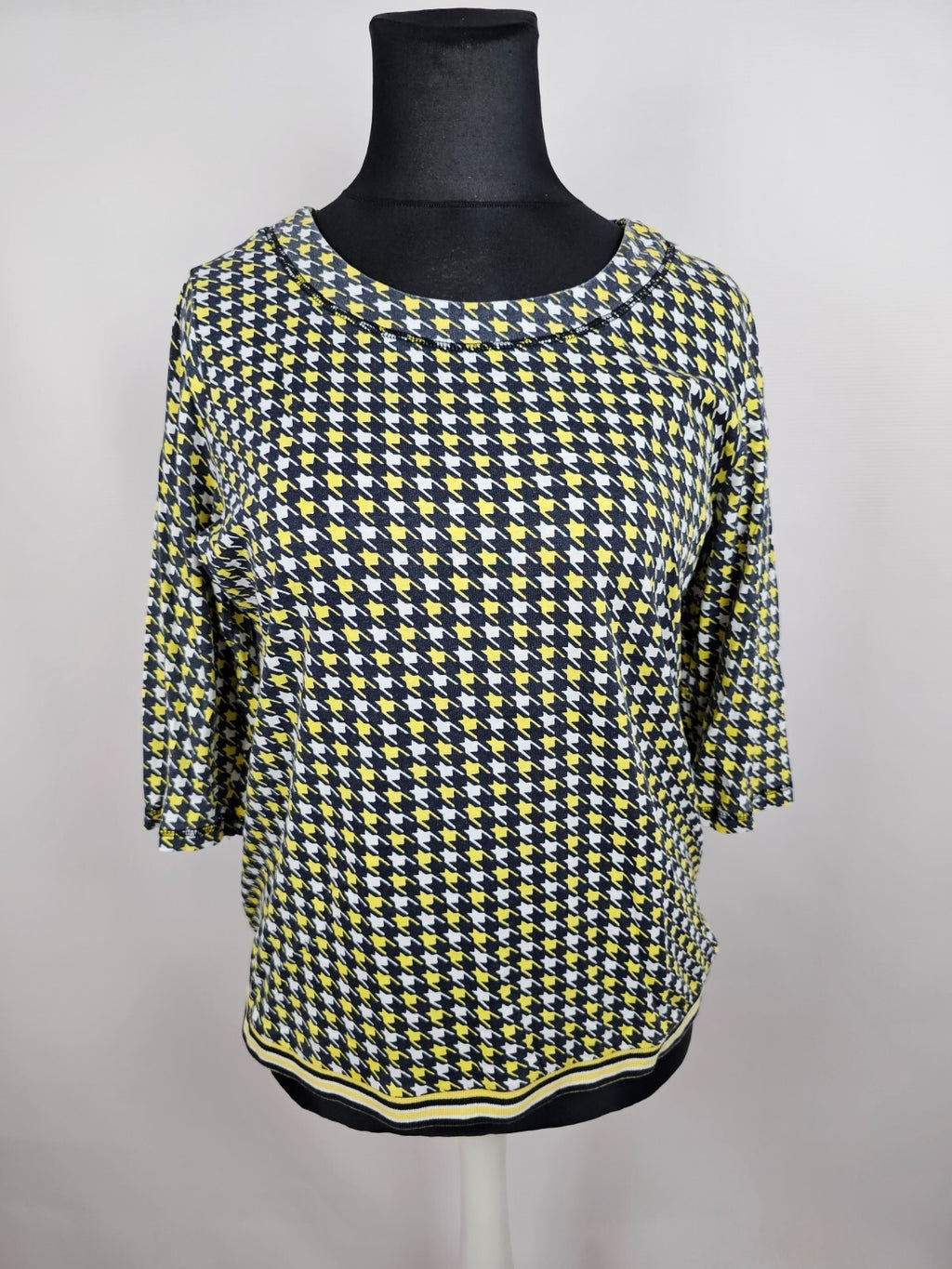 EK5368 Damen Shirt, grauschwarz/gelb/weiß, Gr. 460