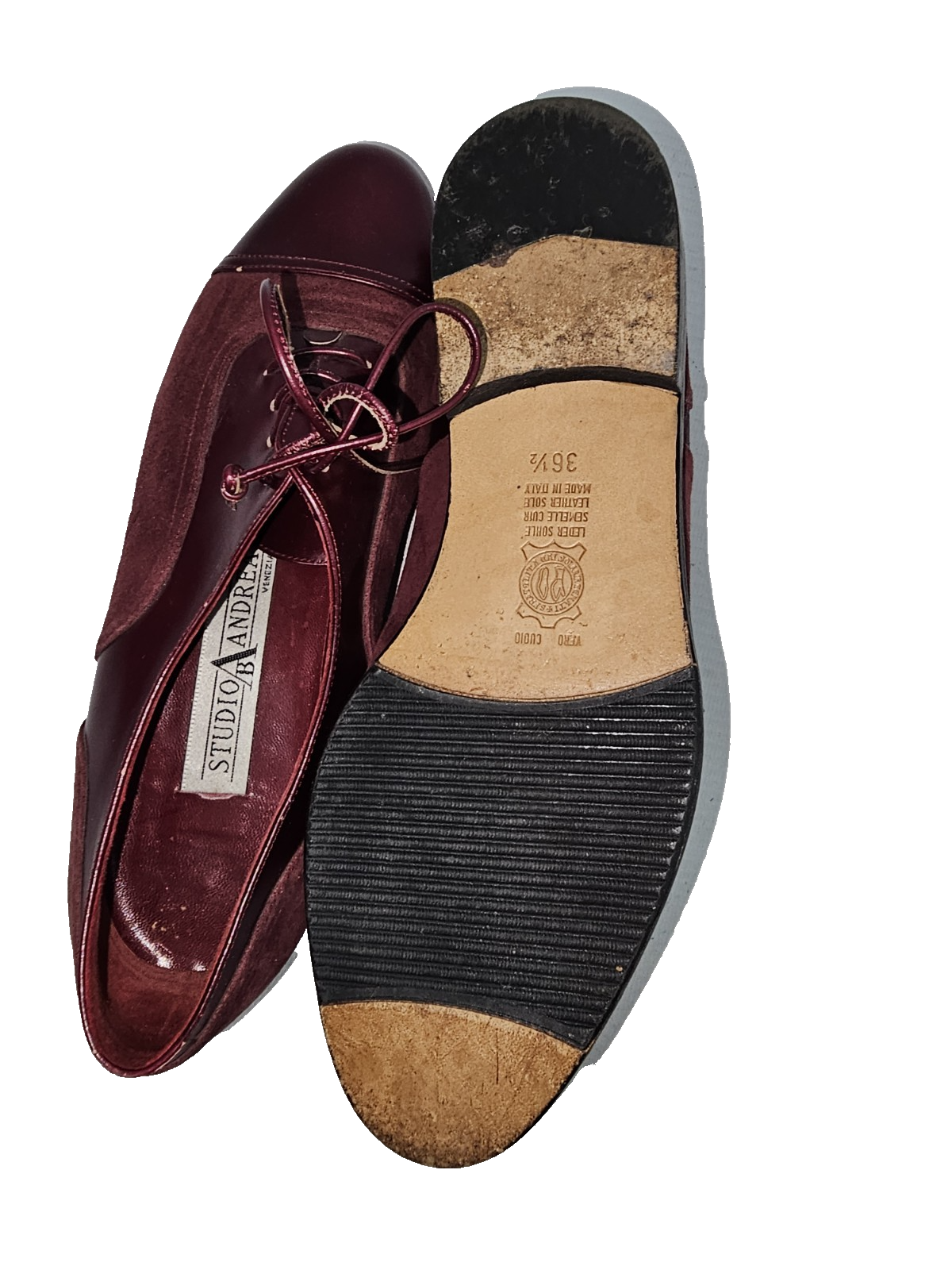 ES740 Damen Schuhe von Studio Andrea, Weinrot, Gr. 36½6