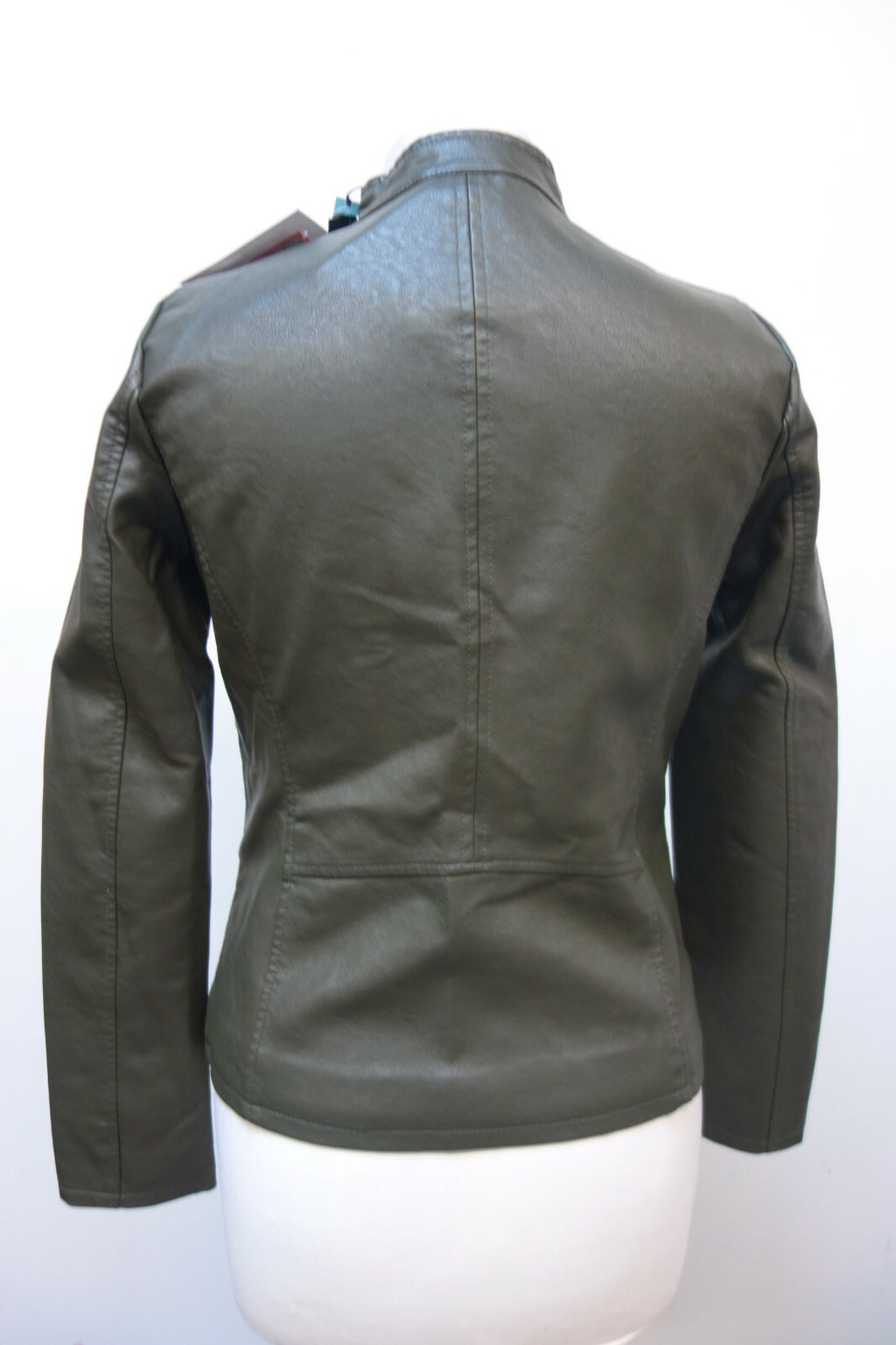 EK0637 Damen Kunstleder Jacke von Only, dunkelgrün, 344