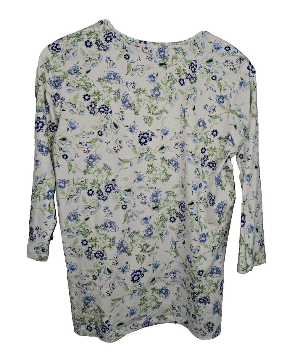 EK7783 Damen Shirt von Lea H., weiß-blau, Gr.M3