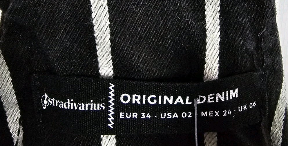 EK10769 Damen Kleid Denim Gr.34  Schwarz1