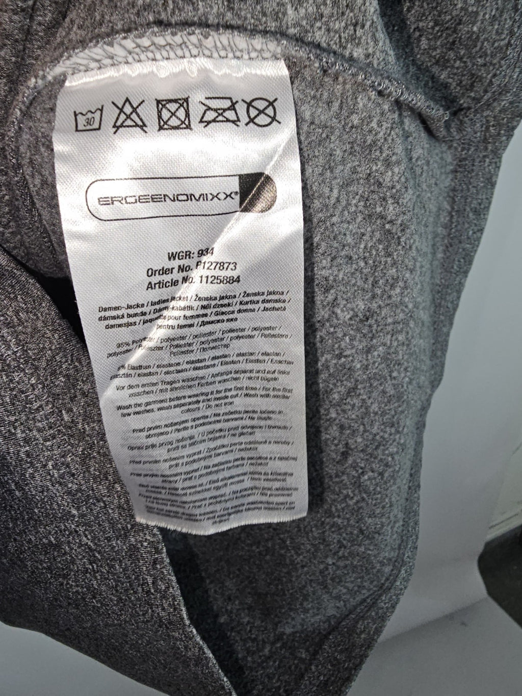 EK4022 Damen Sportjacke von Ergeenomix, Grau, Gr. 384