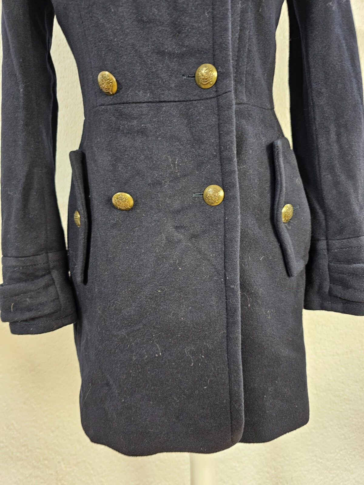 EK4541 Damen Mantel von Zara, dunkelblau, Gr. S2