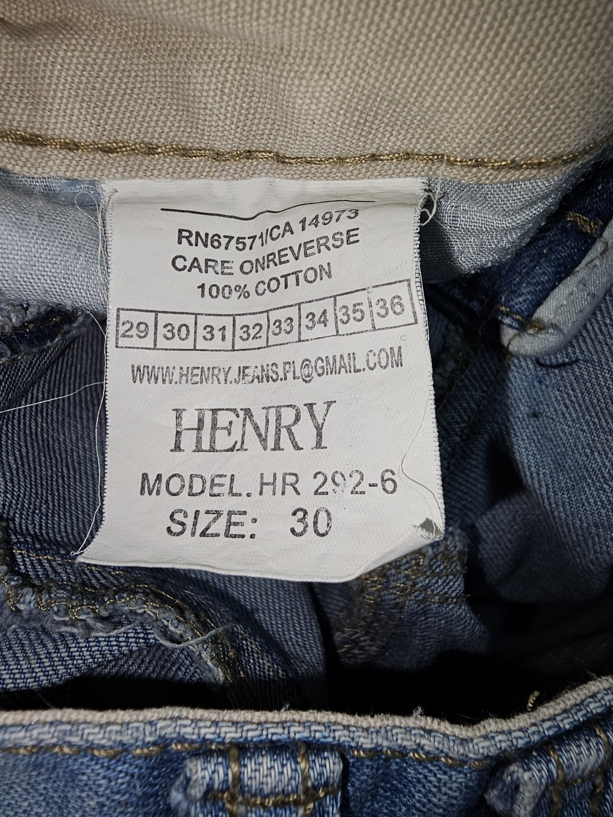 EK8677 Herren Jeans von Henry, Blau, Gr. 305
