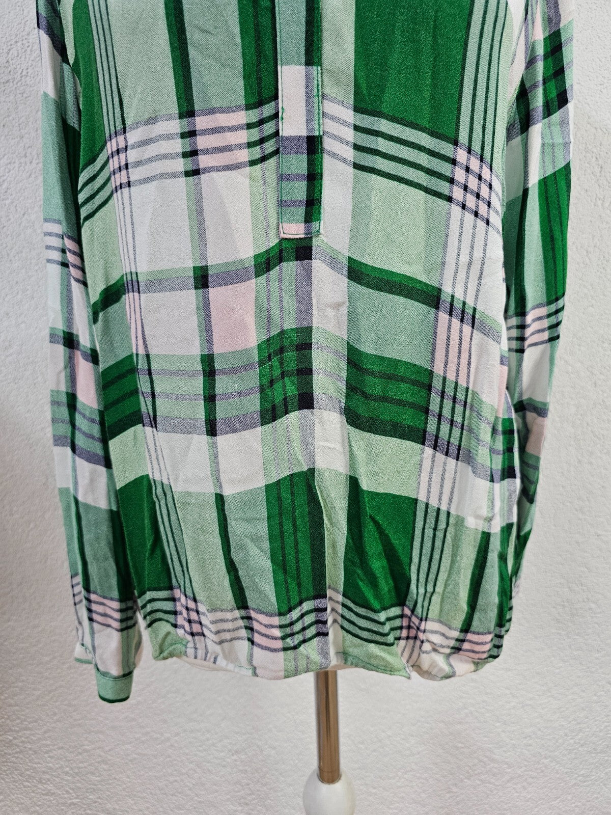 EK5792 Damen Bluse von Cecil, grün/weiß/rosa, kariert, Gr. M2