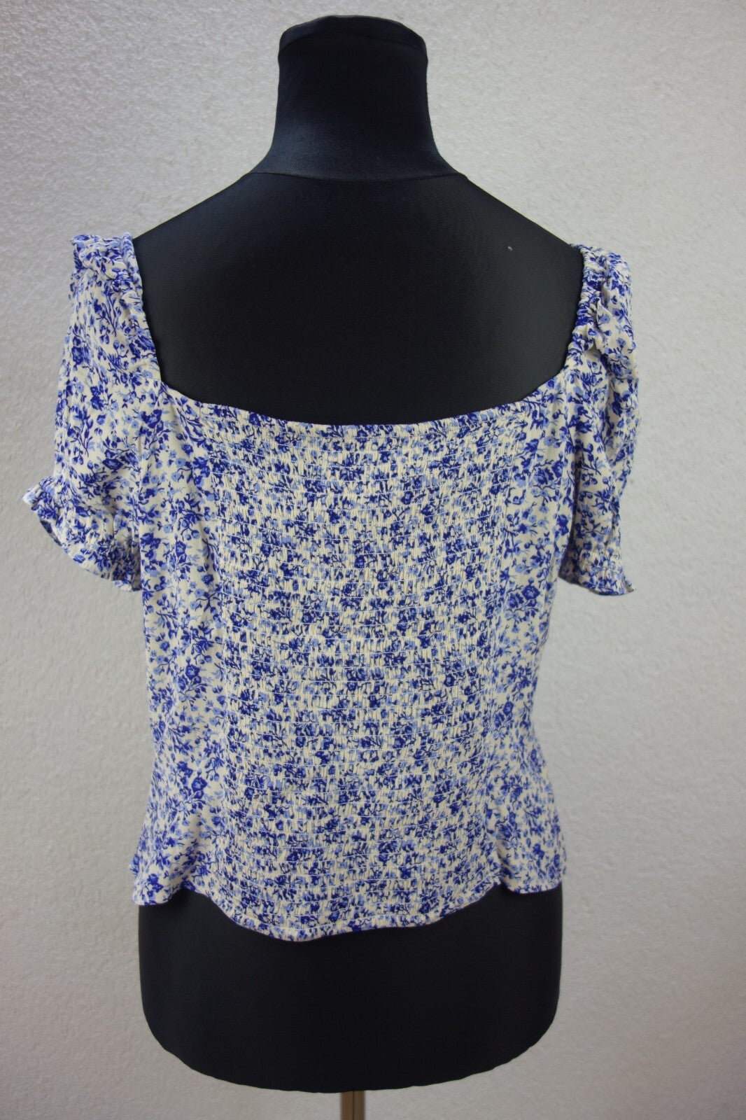 EK4069 Damen Bluse von H&M, blau, weiß geblümt, Gr. XL4