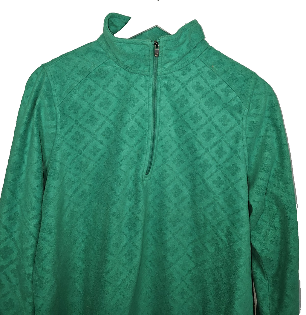 EK7684 Damen Fleece Pullover von Landsend, Grün, Gr. M1