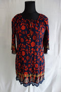 EK2415 Damen bluse von Apricot, blau-orange, Gr.XS0