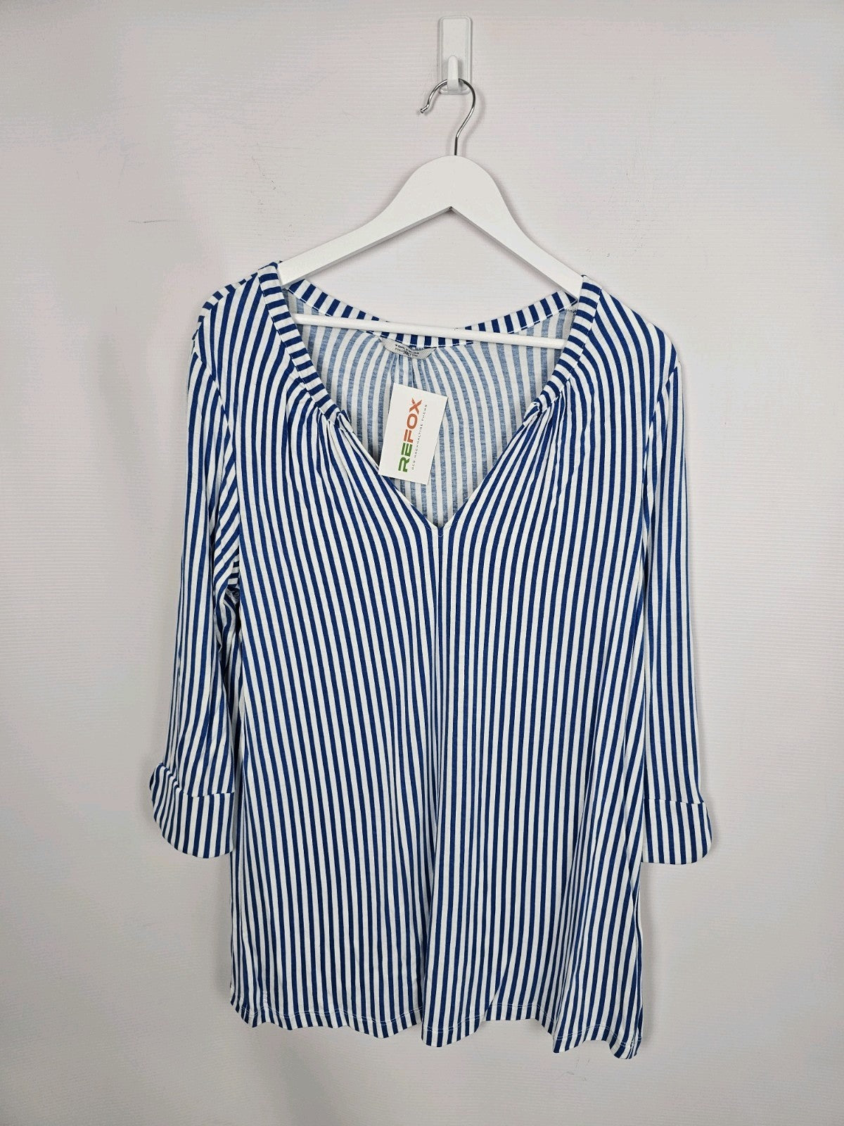 EK8227 Damen Bluse von Tom Tailor Polo Team, Blau/Weiß, Gr. 400
