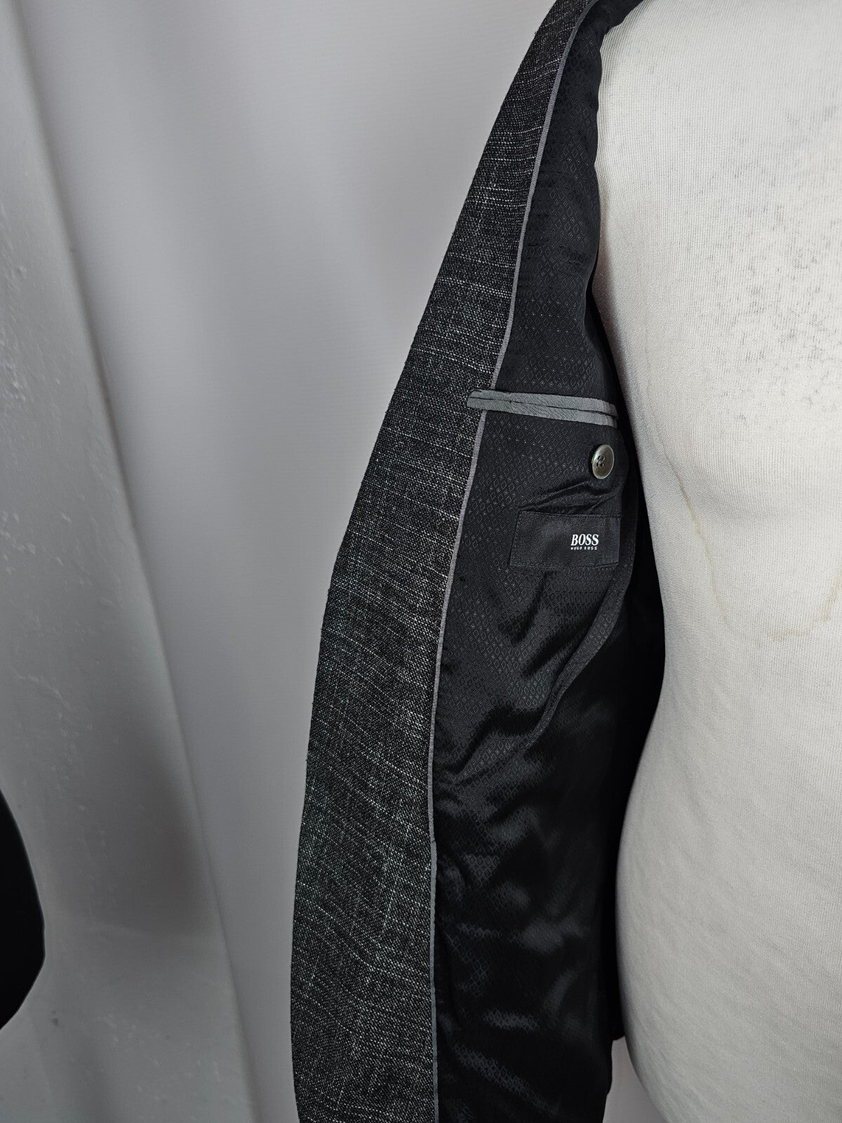 EK0880 Herren Anzugsjacke von Hugo Boss, Schwarz, Gr.:506