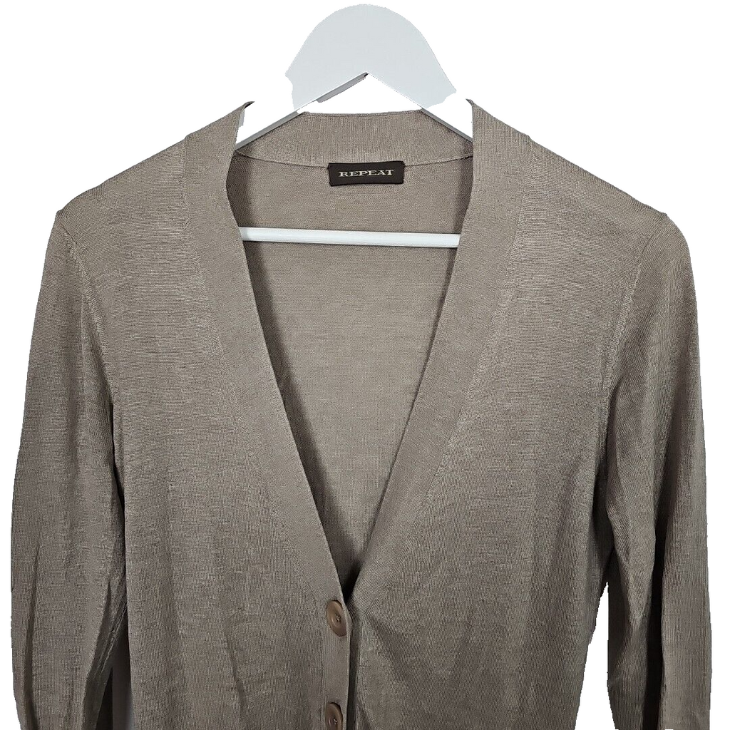 EK6682 Damen Strickjacke von Repeat, Braun, Gr.381