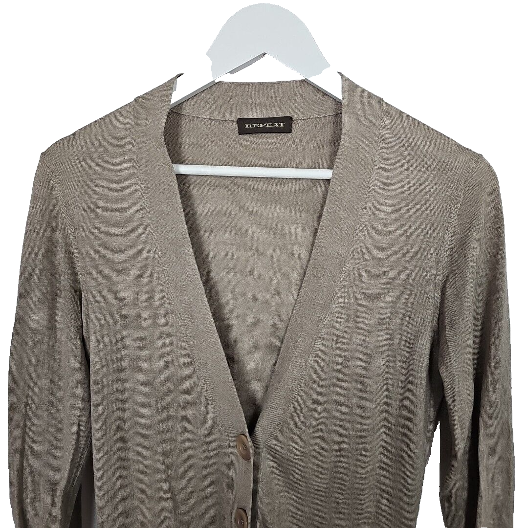 EK6682 Damen Strickjacke von Repeat, Braun, Gr.381