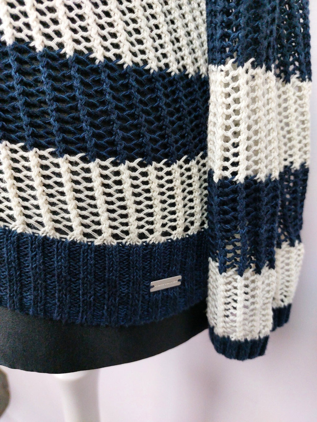EK5178 Damen Pullover von Tom Tailor, blau/weiß, Gr. M3