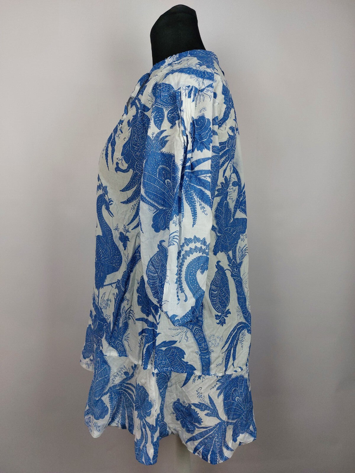 EK1229 Damen Kleid von H&M, blau-weiß, Gr.S2